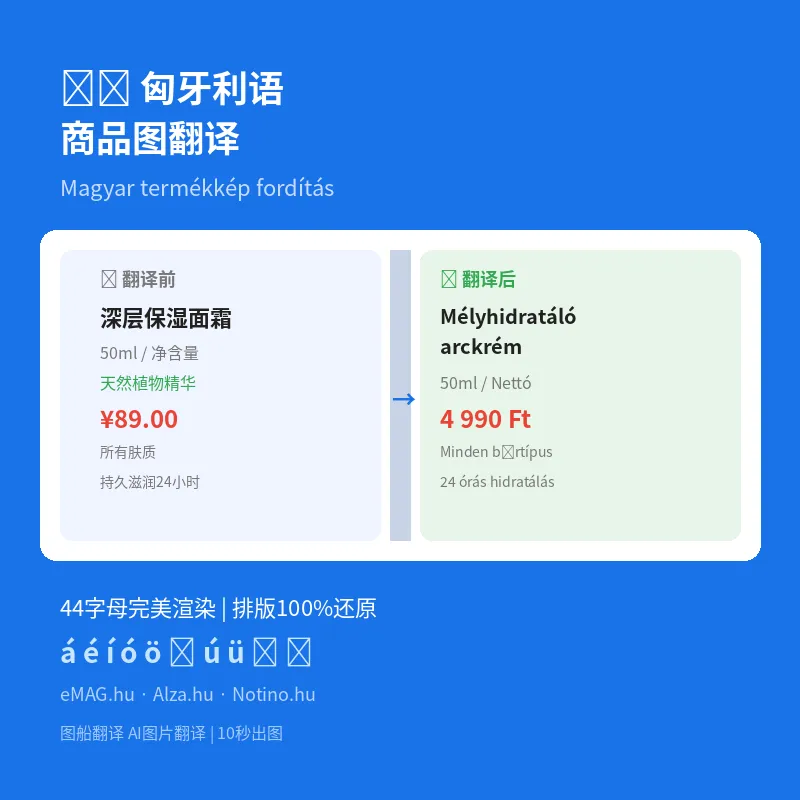 匈牙利语商品图翻译封面