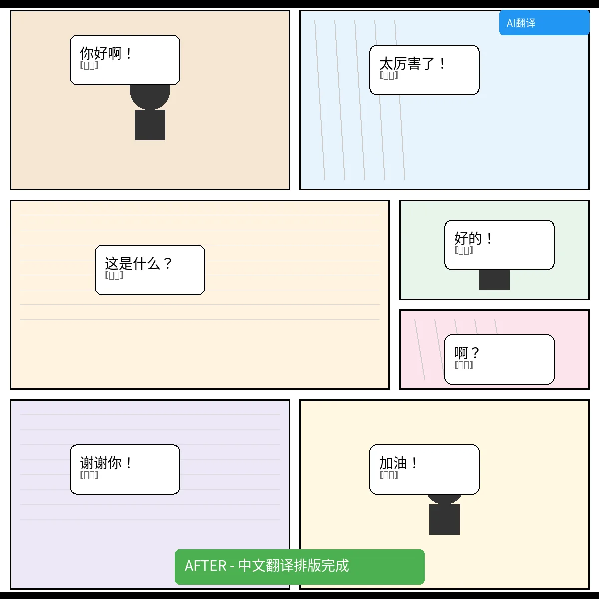 漫画翻译后 - 中文翻译效果